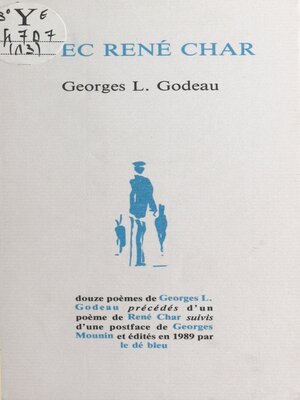 cover image of Avec René Char
